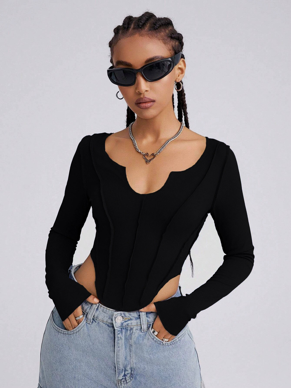 ZARA Street Style Reverse Seam Spring Summer Tee
